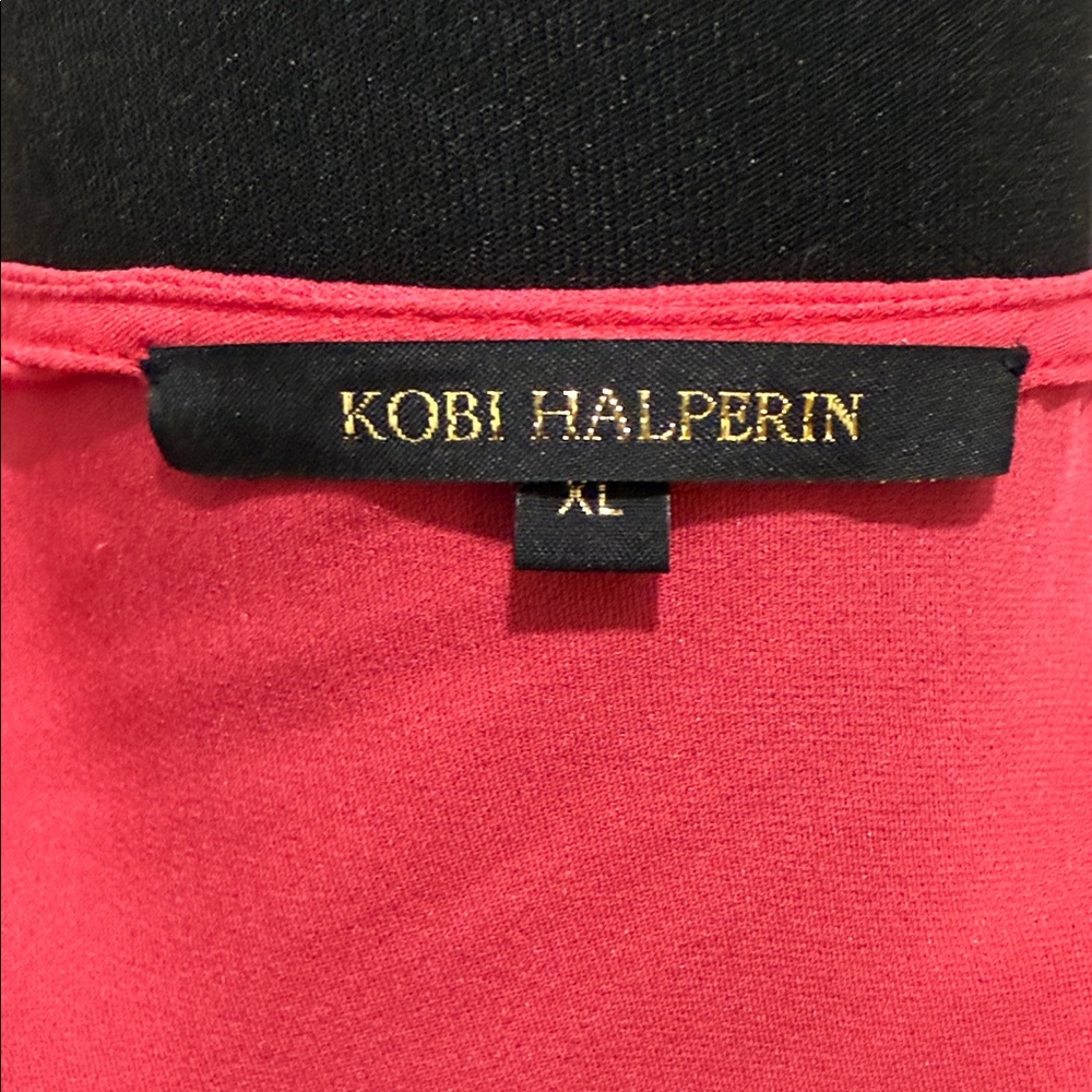 Kobi Halperin V-Neck Long Sleeve Blouse - Hot Pink - Picture 6 of 6